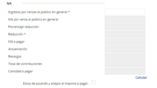 IVA simulador ventas anuales publico general rif