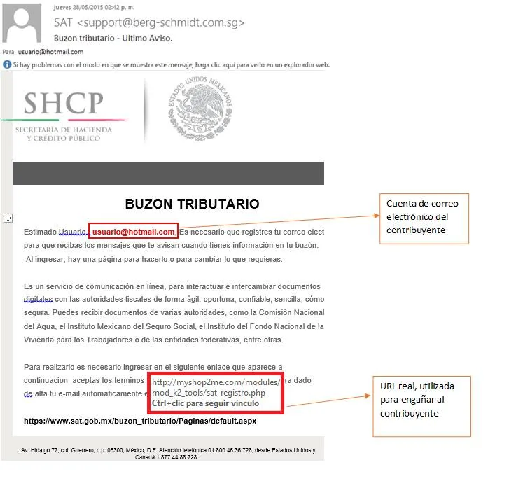 correo apocrifo buzon tributario