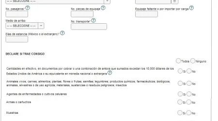 declaración aduanas