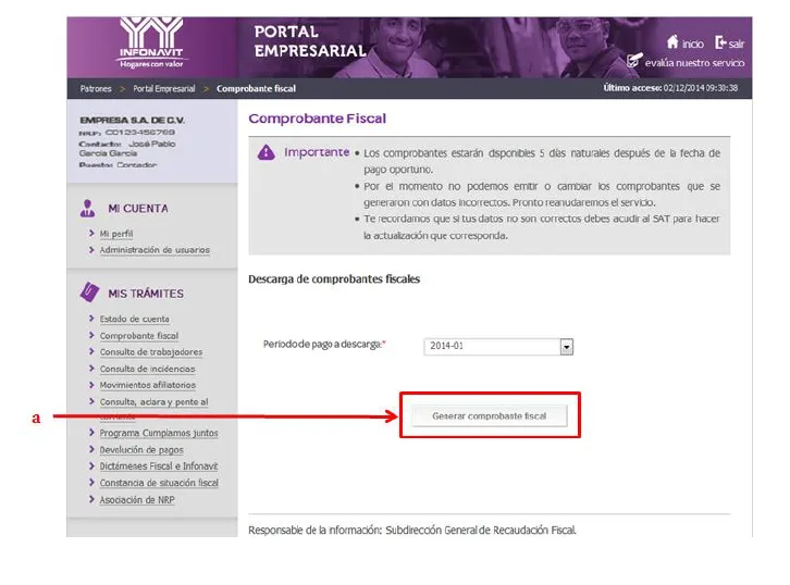 descargar cfdi infonavit 6