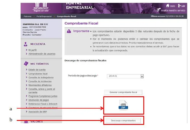 descargar cfdi infonavit 7