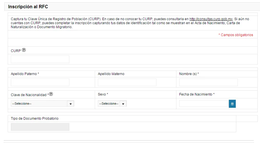 inscripcion RFC inscripcion RFC