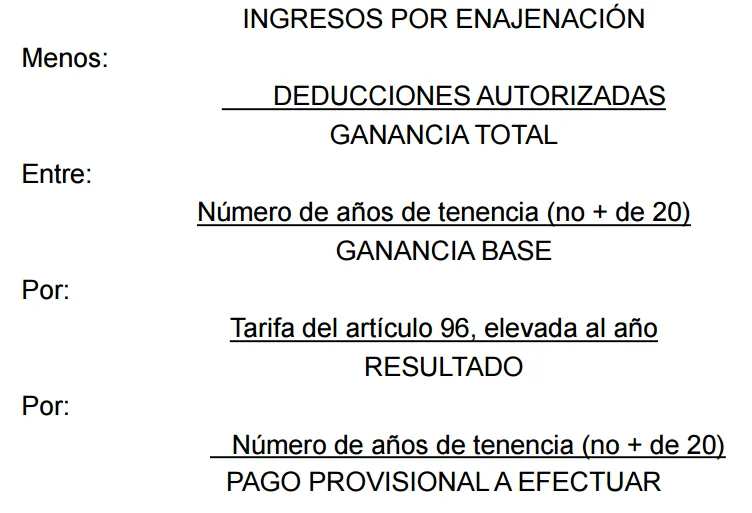 pagos provisionales isr enajenacion inmuebles