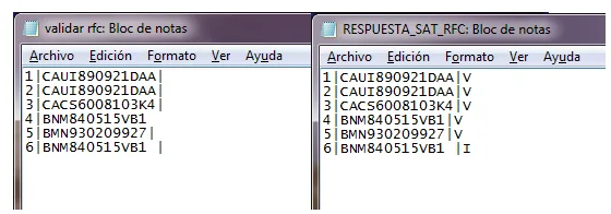 respuesta validar rfc respuesta validar rfc
